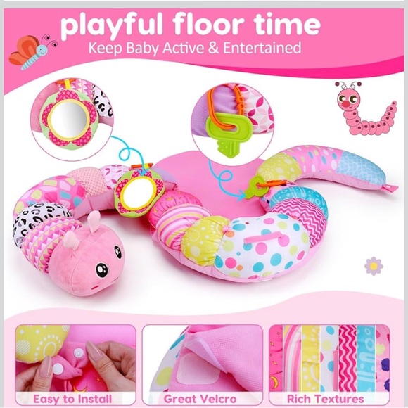 Pink Baby Play Mat with Toys - Picture 2 of 6